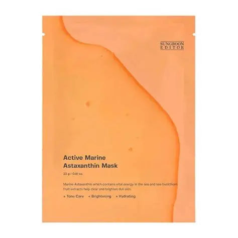 [07] SUNGBOON EDITOR - ACTIVE MARINE ASTAXANTHIN TONING SERUM MASK 1EA