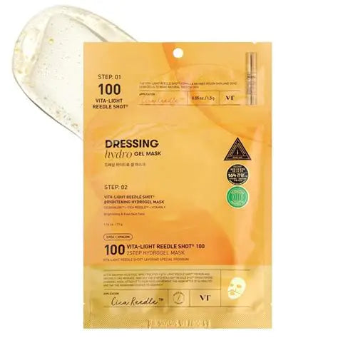 [07] VT COSMETICS - VITA-LIGHT REEDLE SHOT 100 2 STEP HYDROGEL MASK 1EA