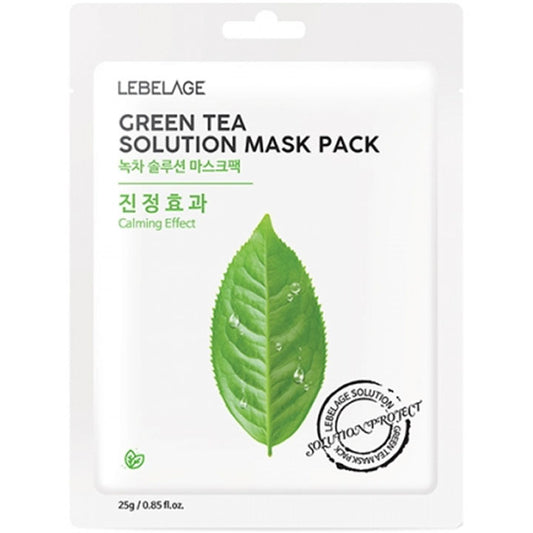 [07] LEBELAGE - GREEN TEA SOLUTION MASK PACK