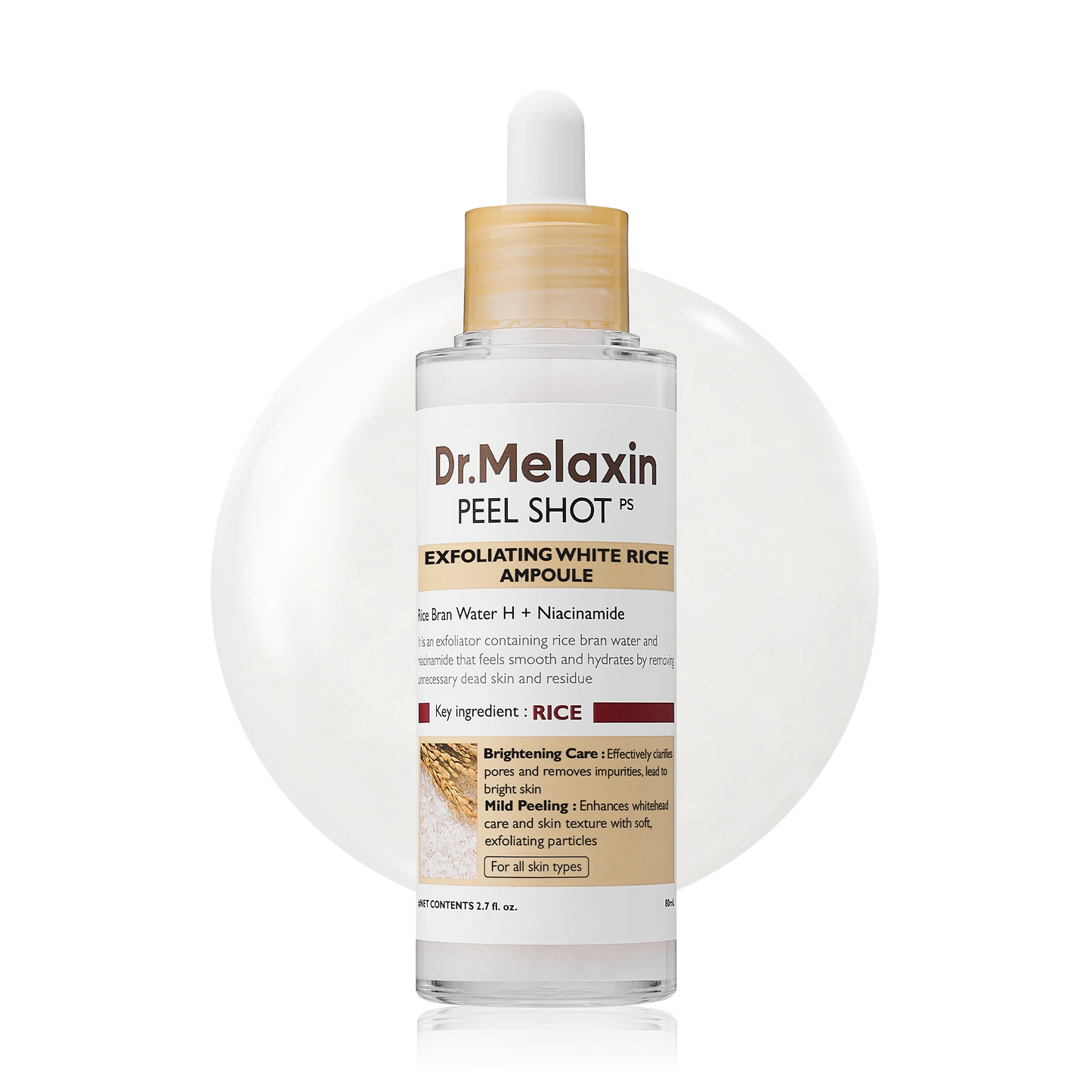 [06] DR. MELAXIN - PEEL SHOT EXFOLIATING WHITE RICE AMPOULE 80ML