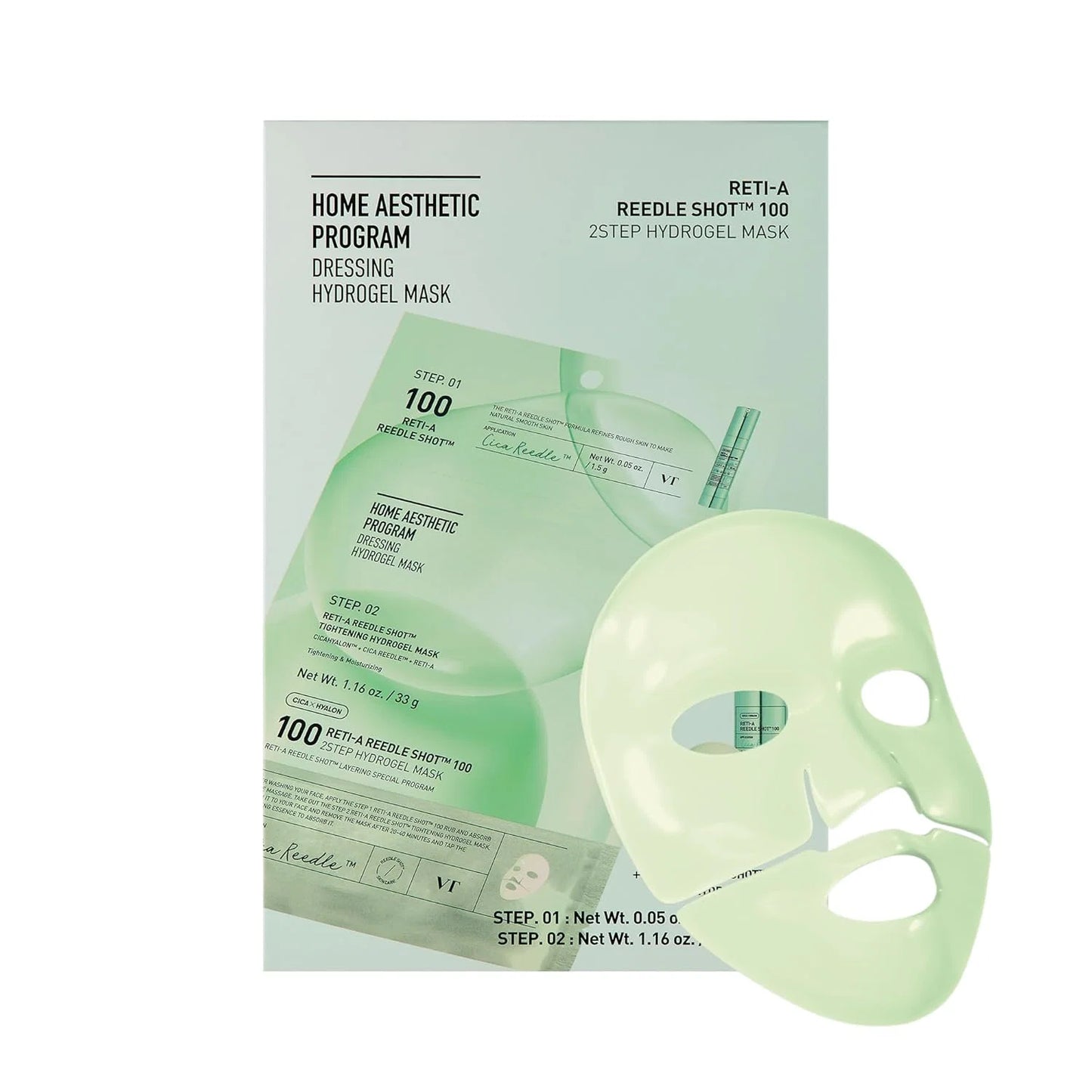 [07] VT COSMETICS - RETI-A REEDLE SHOT 100 2 STEP HYDROGEL MASK 1EA