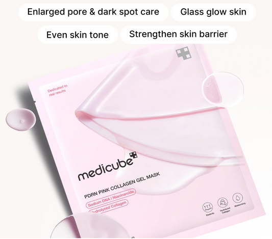 [07] MEDICUBE - PDRN PINK COLLAGEN GEL MASK (28G)