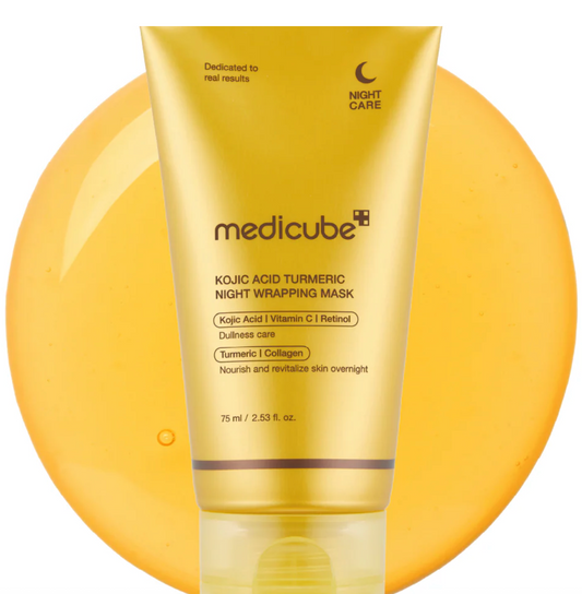 [05] MEDICUBE - KOJIC ACID TURMERIC NIGHT WRAPPING MASK 75ML