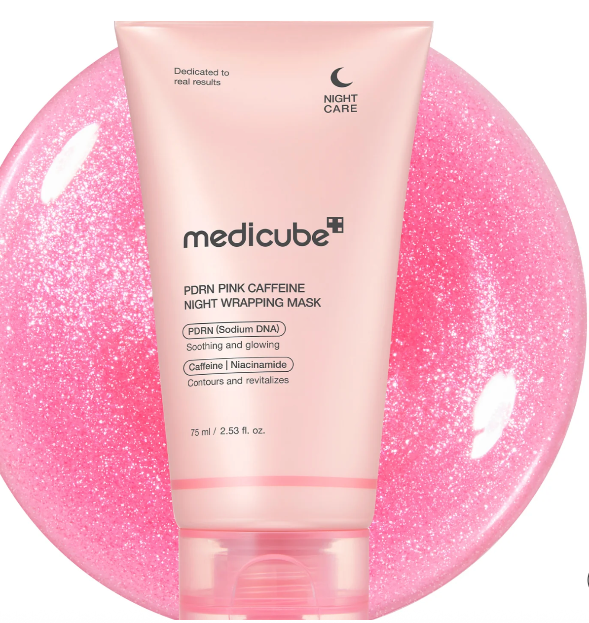 [05] MEDICUBE -PDRN PINK CAFFEINE NIGHT WRAPPING MASK 75ML