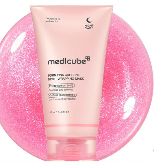 [05] MEDICUBE -PDRN PINK CAFFEINE NIGHT WRAPPING MASK 75ML