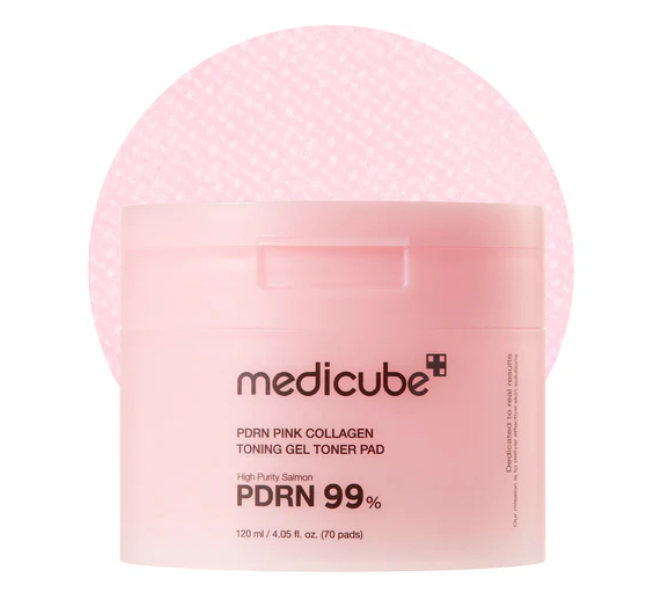 [03] MEDICUBE - PDRN PINK COLLAGEN TONING GEL TONER PAD (70s)