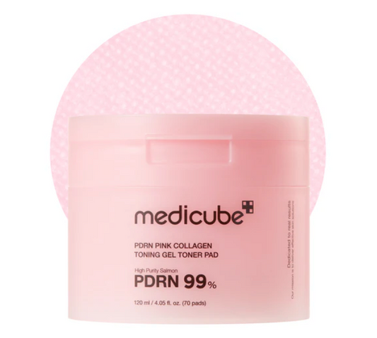[03] MEDICUBE - PDRN PINK COLLAGEN TONING GEL TONER PAD (70s)