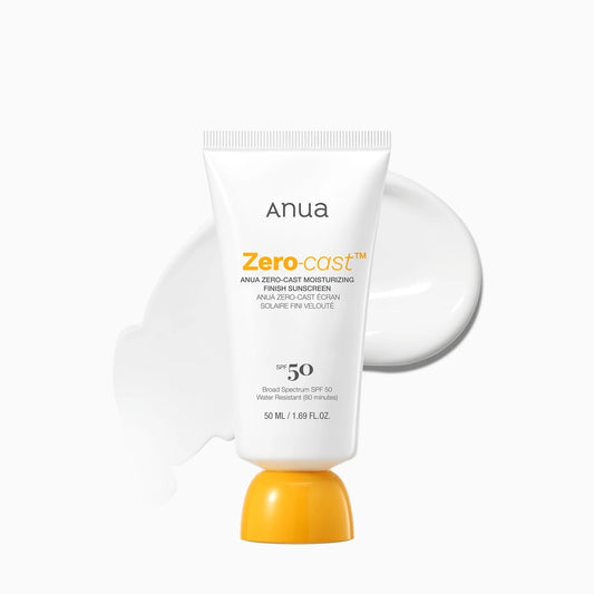 [10] ANUA - ZERO-CAST MOISTURIZING FINISH SUNSCREEN SPF 50+ PA++++ 50ML